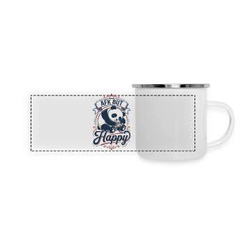 AFK Panda Thème Happy Gaming - Mug panoramique émaillé - blanc - Devant