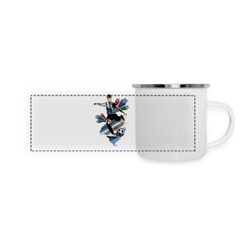 Argentinien - Argentinien - Flaggen - Panorama Emaille-Tasse - Weiß - Vorne