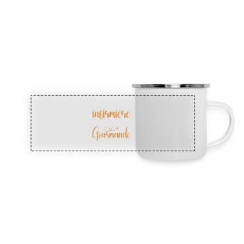 Nurse with gourmet option - Panoramic Camper Mug - white - Front