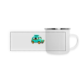 off on holiday - Panoramic Camper Mug - white - Front