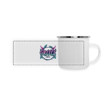 Grèce Crew Coloré - Mug panoramique émaillé - blanc - Devant