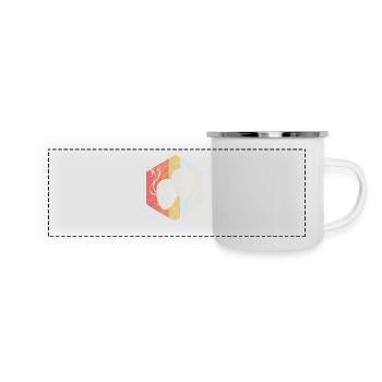 Shirt für Schauspieler als Geschenk - Retro - Panorama Emaille-Tasse - Weiß - Vorne