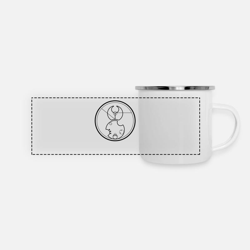 Circle symbol - Mug panoramique émaillé - blanc