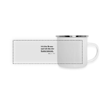 Bruno der Kameramann - Panorama Emaille-Tasse - Weiß - Vorne