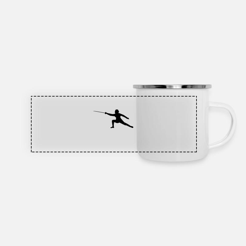 Fencer - Panorama Emaille-Tasse - Weiß