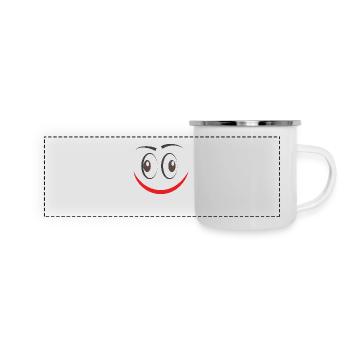 Funny face - Panoramic Camper Mug - white - Front