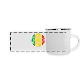 AMOUR COEUR MANDALA MALI - Mug panoramique émaillé - blanc - Devant