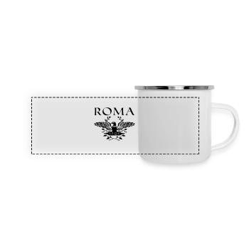 roma - Panorama Emaille-Tasse - Weiß - Vorne