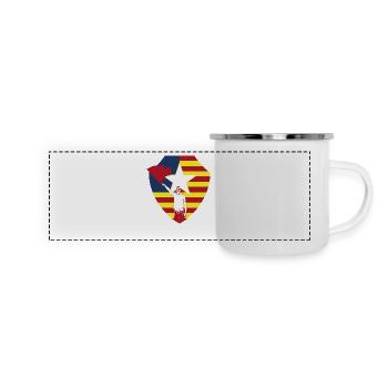 catalunya - Mug panoramique émaillé - blanc - Devant