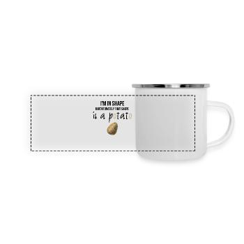 I am in shape - Panorama Emaille-Tasse - Weiß - Vorne