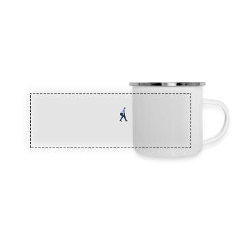 Postbote Evolution geschenk job beruf post brief - Panorama Emaille-Tasse - Weiß - Vorne