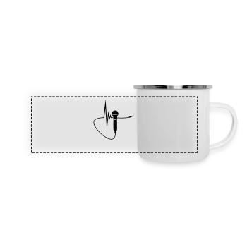 singing_pulse - Panorama Emaille-Tasse - Weiß - Vorne