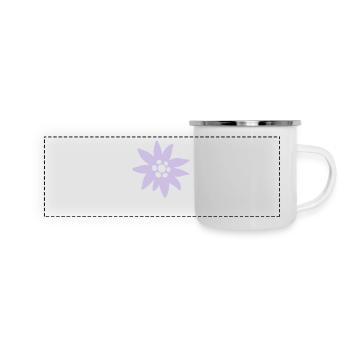 Edelweiß - Panorama Emaille-Tasse - Weiß - Vorne