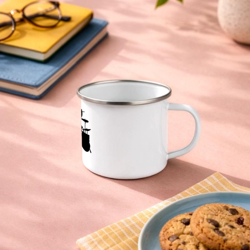 drummer Panorama Emaille-Tasse