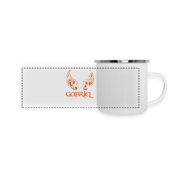 archangel gabriel fire - Panoramic Camper Mug - white - Front
