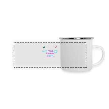 Ja, ich habe Yoga ausprobiert, nein, es hat mich nicht geheilt - Panorama Emaille-Tasse - Weiß - Vorne
