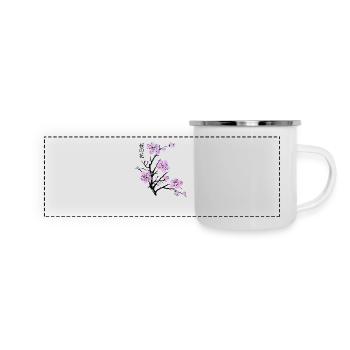 Cherry blossom - Panoramic Camper Mug - white - Front