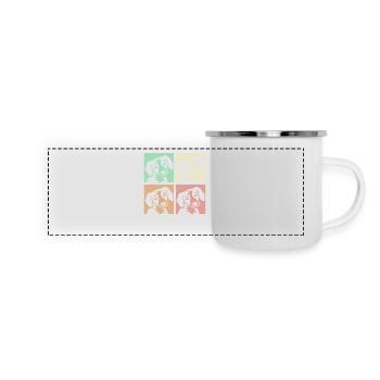 chien - Mug panoramique émaillé - blanc - Devant