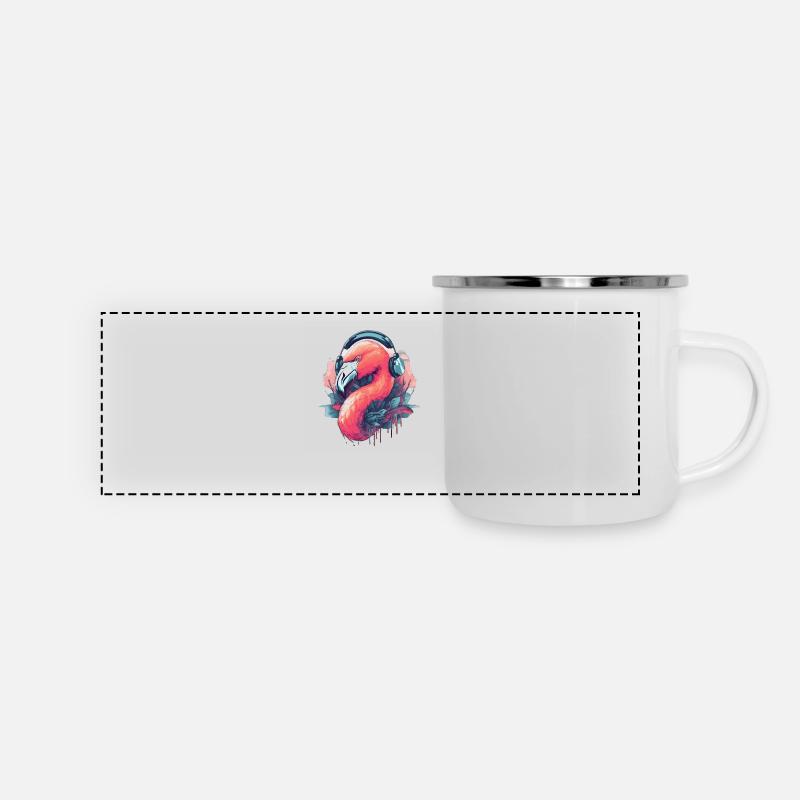 Flamingo Fusion - Panoramic Camper Mug - white