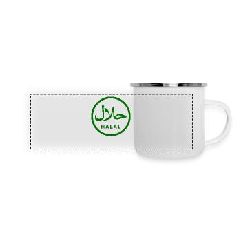 Halal - Panorama Emaille-Tasse - Weiß - Vorne