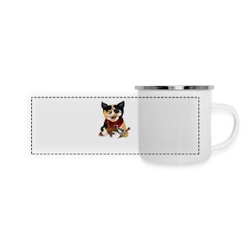 Pirate - Mug panoramique émaillé - blanc - Devant