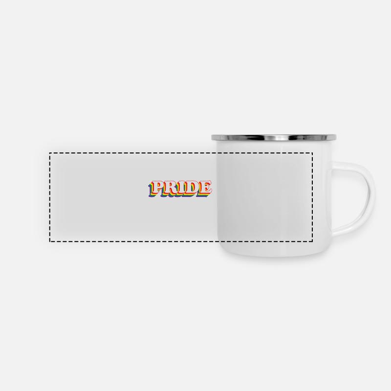 Rainbow Pride - Panoramic Camper Mug - white