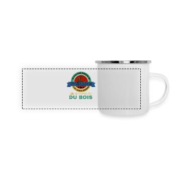 Bûcheron Bois - Mug panoramique émaillé - blanc - Devant