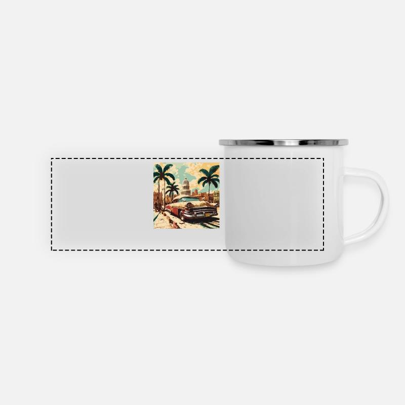 Oldtimer Glanz - Panoramic Camper Mug - white