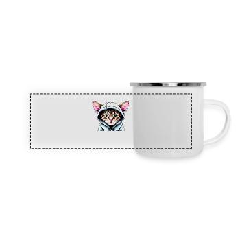 tomcat british shorthair cat cats kitten - Panoramic Camper Mug - white - Front