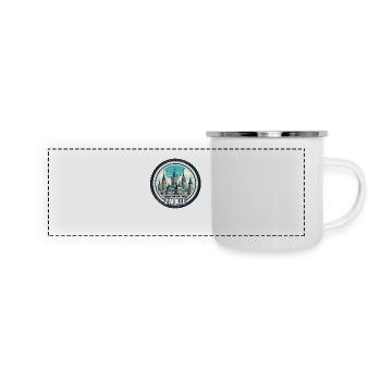 Ville de Zwolle - Mug panoramique émaillé - blanc - Devant