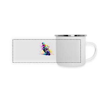 Motorcycle Motorcyclist Motorcross Motorcycle Fan - Panoramic Camper Mug - white - Front