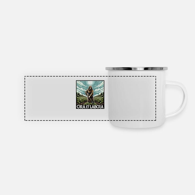 Ora et Labora - Panoramic Camper Mug - white