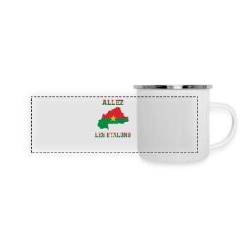Allez Les Étalons Maillot de Pied Burkina Faso - Mug panoramique émaillé - blanc - Devant