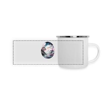 Verlorenes Land jenseitiger Träume - Panorama Emaille-Tasse - Weiß - Vorne