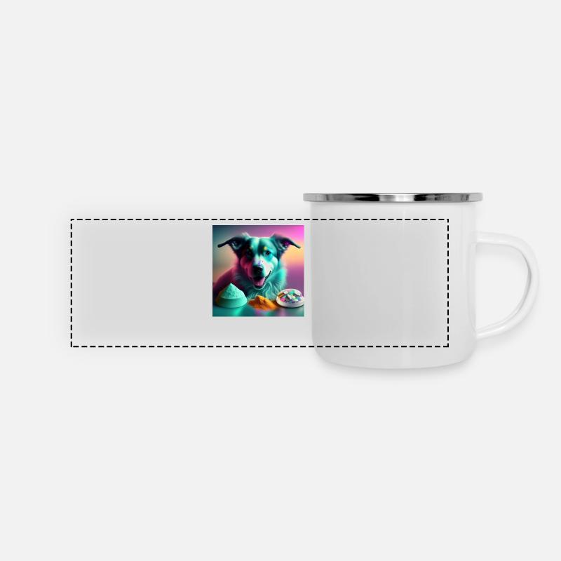 Happy dog - Panoramic Camper Mug - white