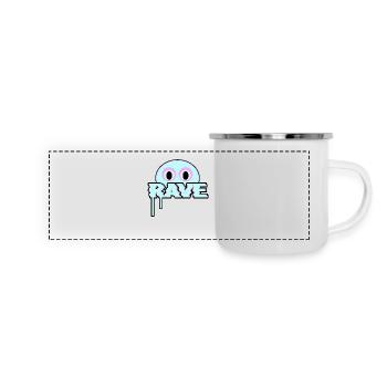Rave - Panorama Emaille-Tasse - Weiß - Vorne
