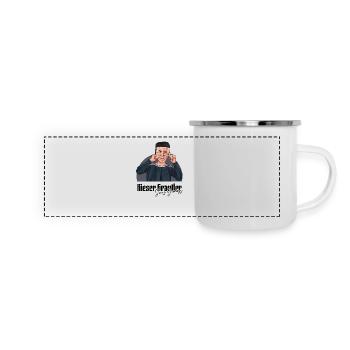 Rieser Grantler // Illustration - Panorama Emaille-Tasse - Weiß - Vorne