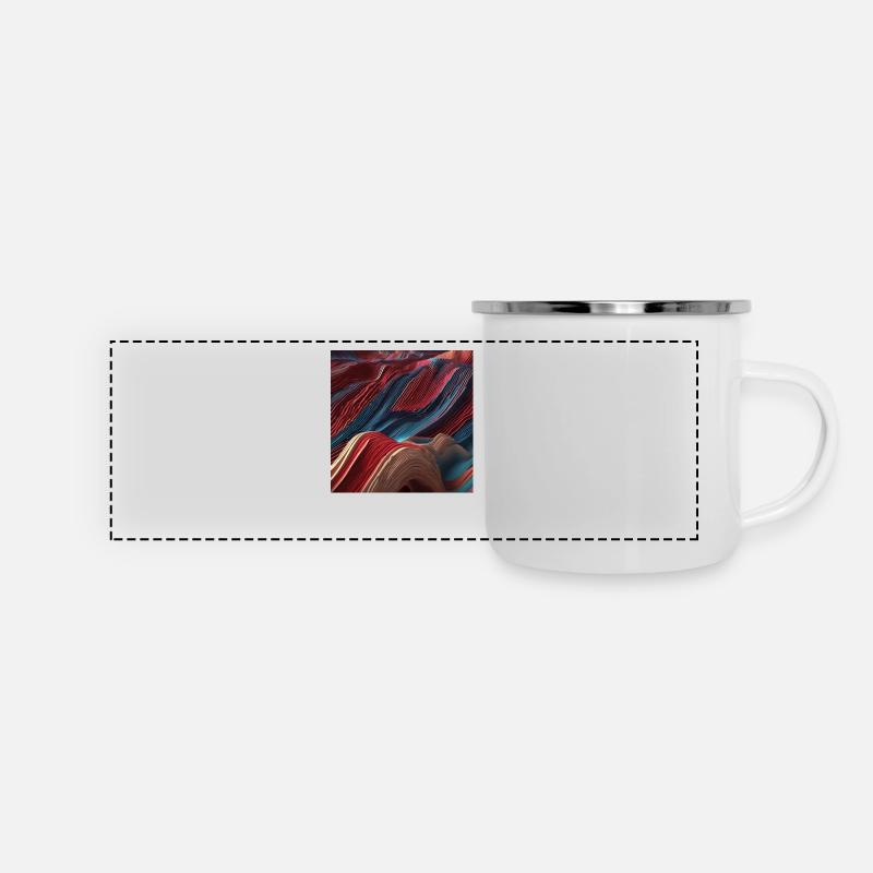 Colorful Mountains - Panoramic Camper Mug - white