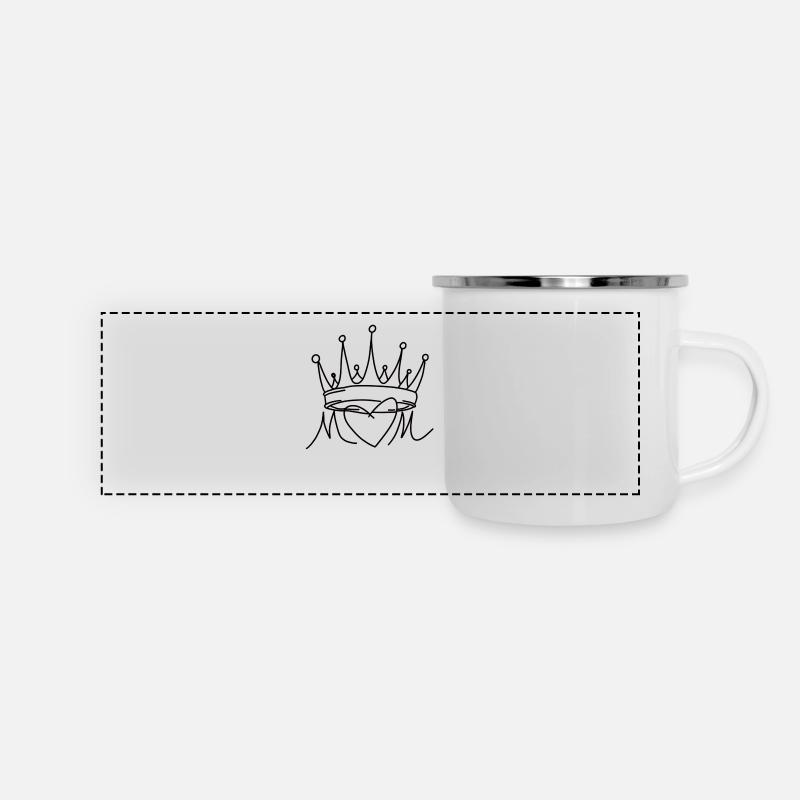 Mom Mom Mother Crown - Panoramic Camper Mug - white