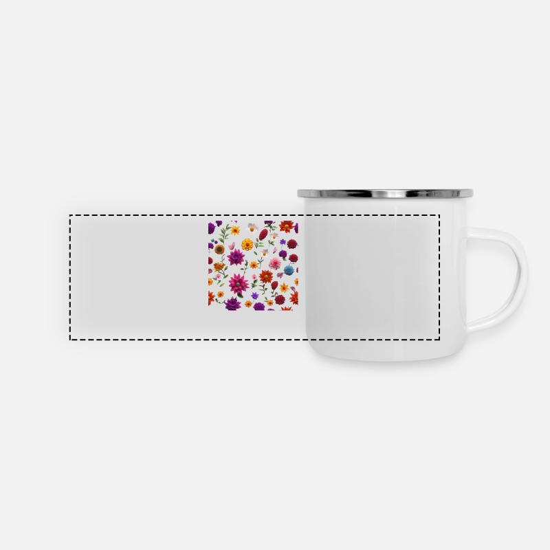 Flowers 2 - Panoramic Camper Mug - white