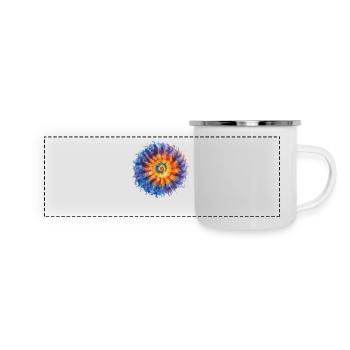 Tie Dye Shirt - Panoramic Camper Mug - white - Front