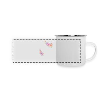 The Pink Floral Bride - Bride Gift Idea - Panoramic Camper Mug - white - Front