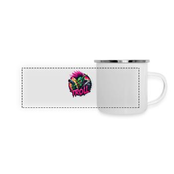 Troll-Punk - Panorama Emaille-Tasse - Weiß - Vorne