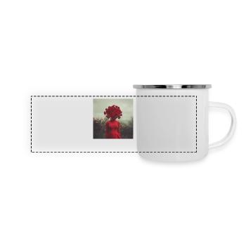 Roses - Mug panoramique émaillé - blanc - Devant