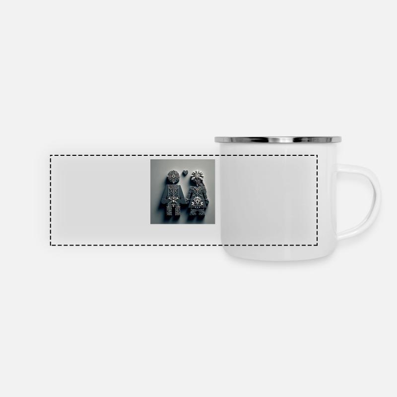 Couple hand in hand - Panoramic Camper Mug - white