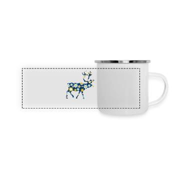 Reindeer Rennes Scandinavia - Panoramic Camper Mug - white - Front