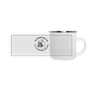 Pummelpony Nimmersatt Schimmel - Panorama Emaille-Tasse - Weiß - Vorne