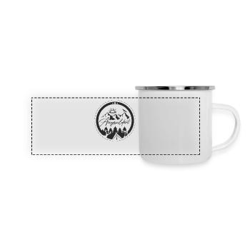 Ausgewildert Logo transparent - Panorama Emaille-Tasse - Weiß - Vorne