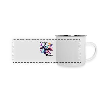 Panda / Animal / Zoo / Bamboo / Wild / Childlike - Panoramic Camper Mug - white - Front