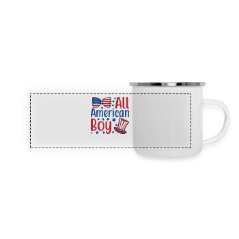 All American Boy Independence Day America - Panoramic Camper Mug - white - Front